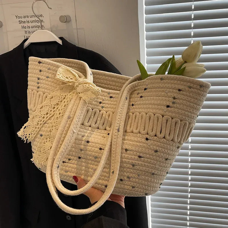 Bolsa Tote Riviera Corda Bicolor Saybeleze