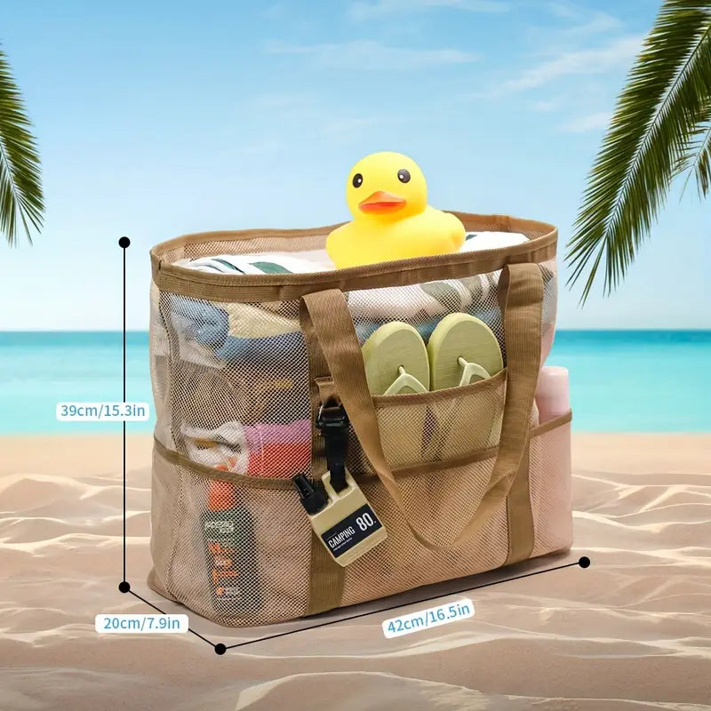 Bolsa de Praia em Malha Respirável de Grande