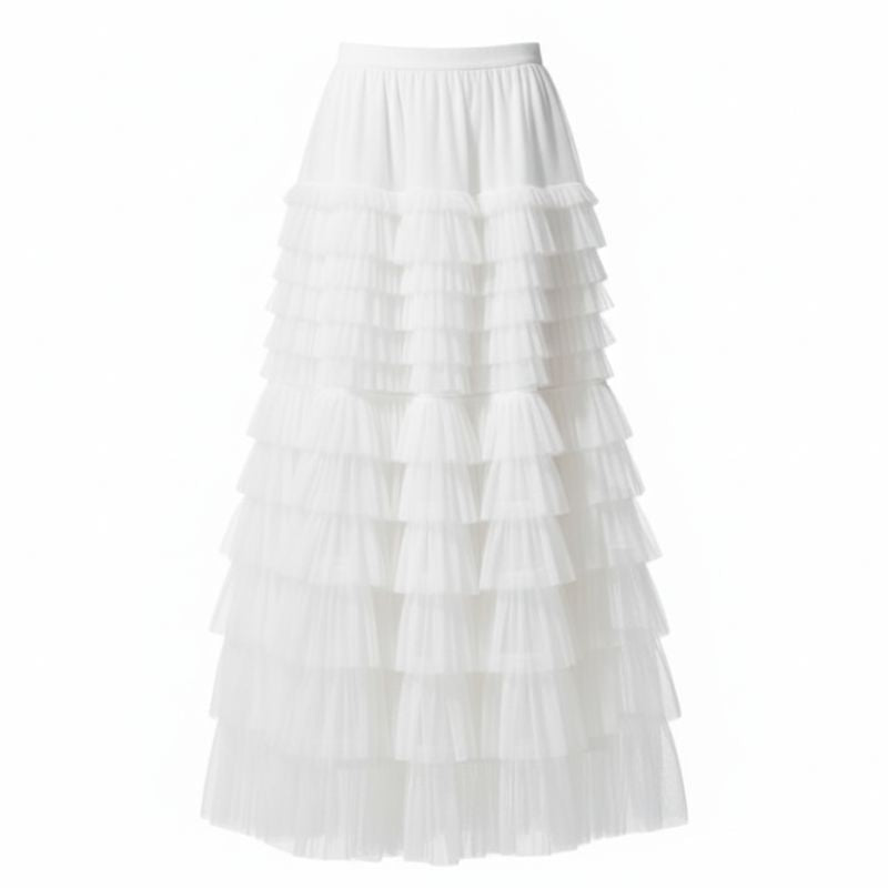 Saia Longa de Tule Branca - Delicadeza e Romantismo para Ocasiões Especiais