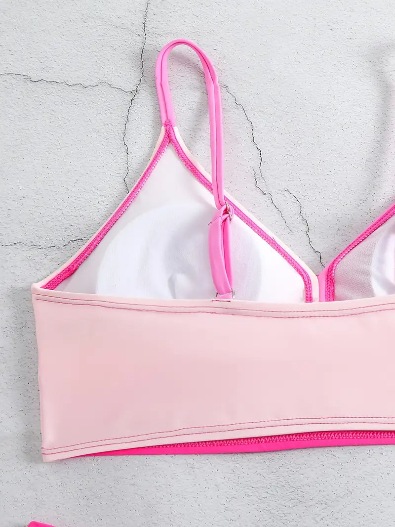 Biquíni Hot Pant Bicolor Pink Saybeleze