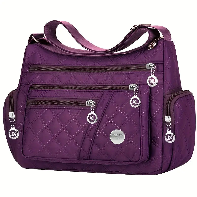 bolsa tiracolo roxa matelassê feminina