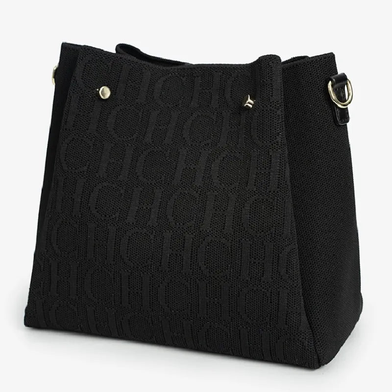 bolsa feminina média preto texturizada tamanho 22.5x25.5x13