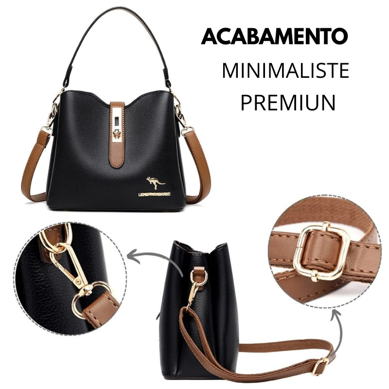 bolsa urban feminina com alça ajustavel e divisorias internas detalhes