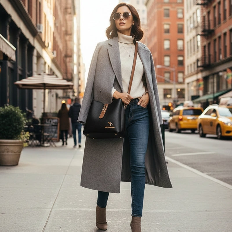 bolsa urban feminina com alça ajustavel e divisorias modelo