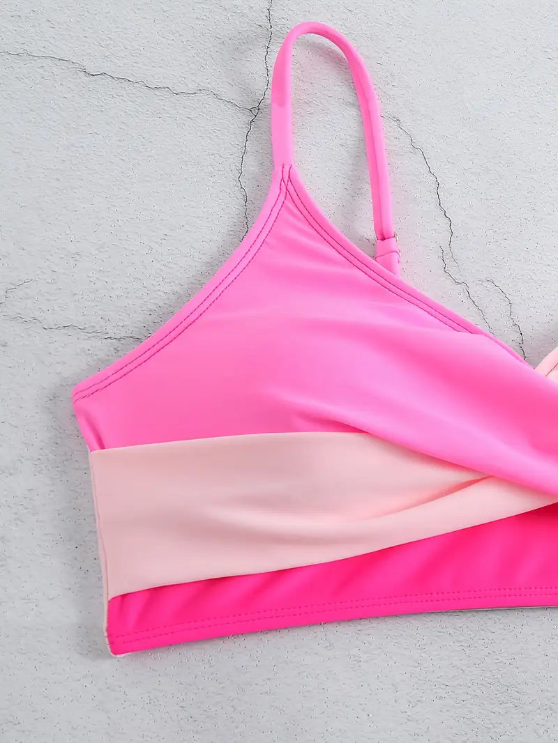 Biquíni Hot Pant Bicolor Pink Saybeleze