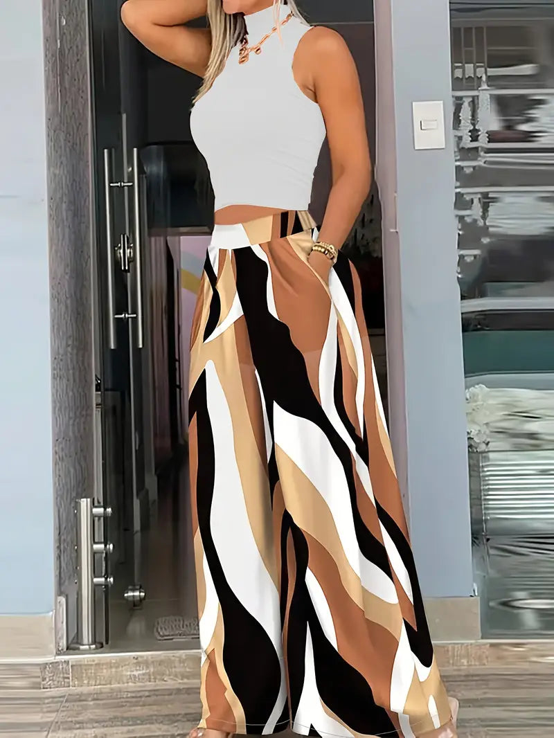 Conjunto Feminino Estampado Geométrico