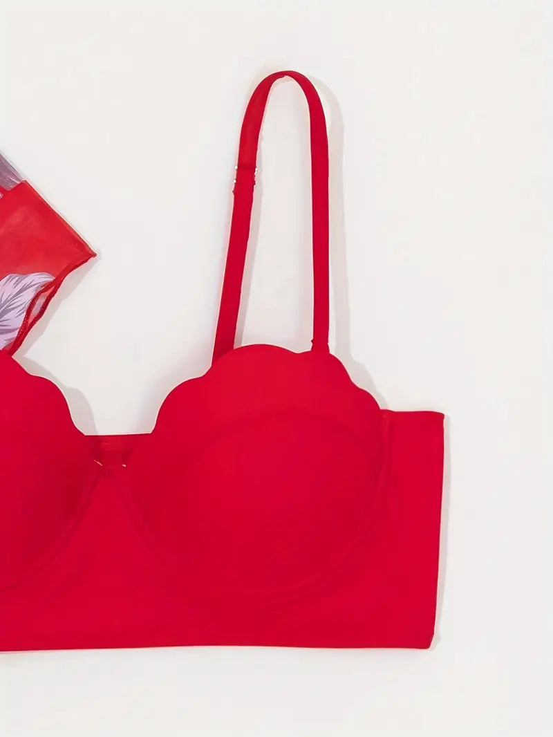 Conjunto Biquíni 3 Peças Vermelho Tropical Saybeleze