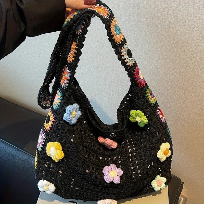 Bolsa Transversal Bohemian Retro Flores Coloridas