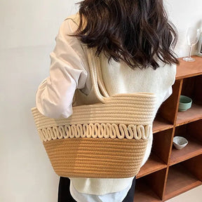 Bolsa Tote Riviera Corda Bicolor Saybeleze