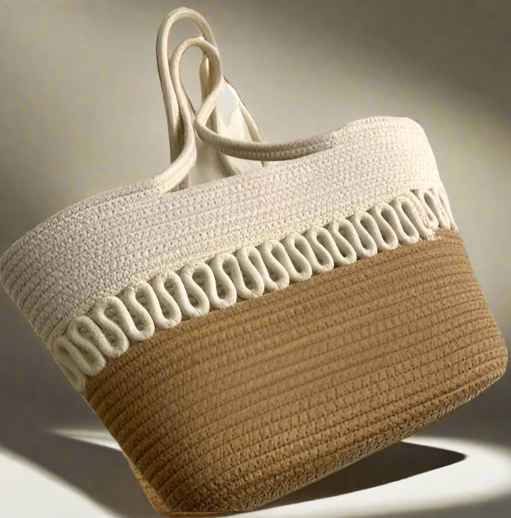 Bolsa Tote Riviera Corda Bicolor Saybeleze