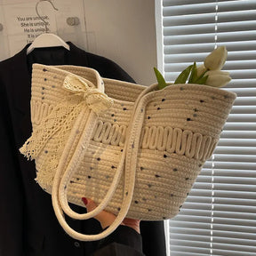 Bolsa Tote Riviera Corda Bicolor Saybeleze