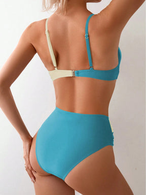 Biquíni Hot Pant Duo Aqua & Ivory