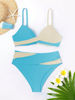 Biquíni Hot Pant Duo Aqua & Ivory