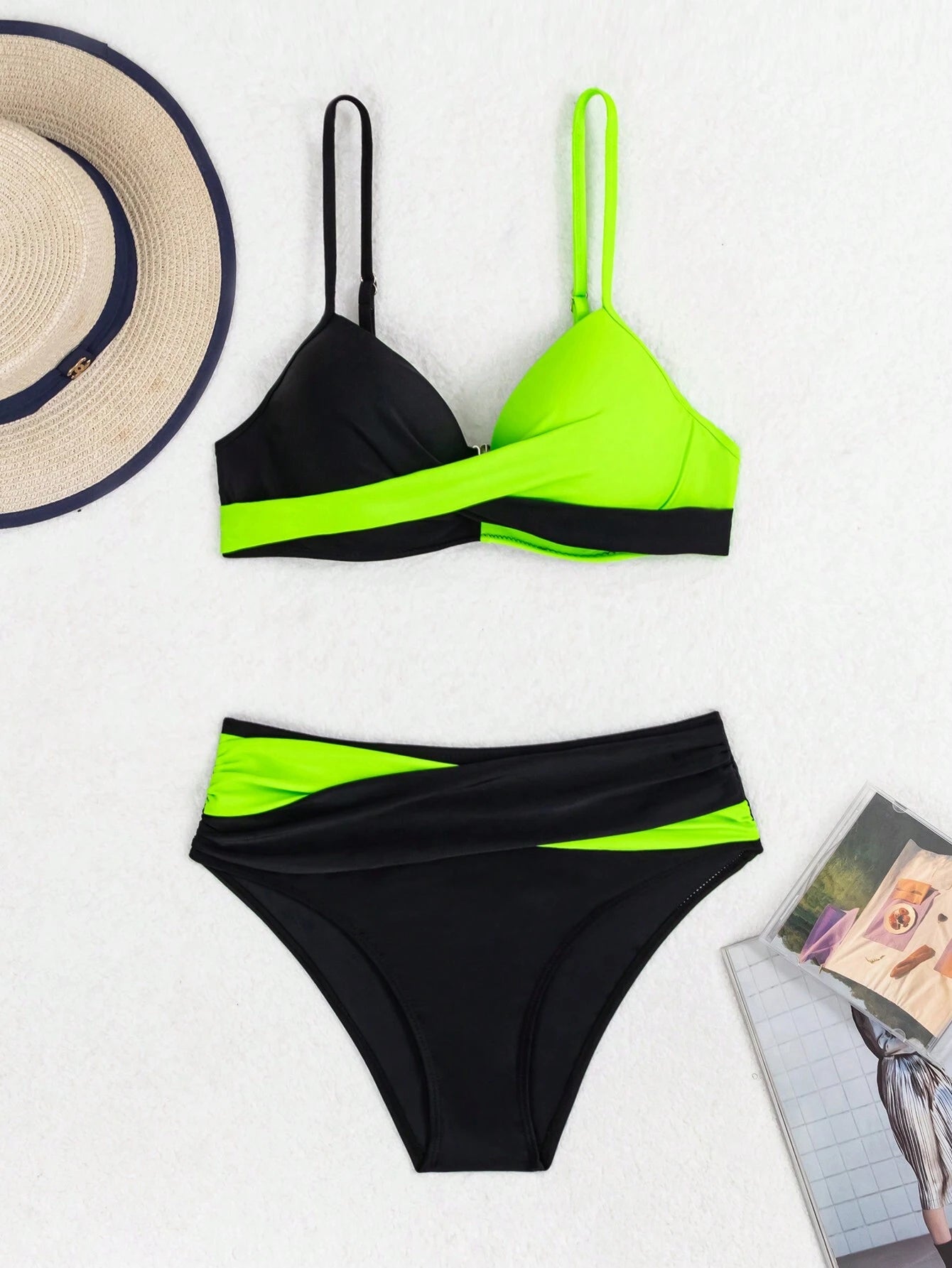 Biquíni Hot Pant Duo Black & Neon