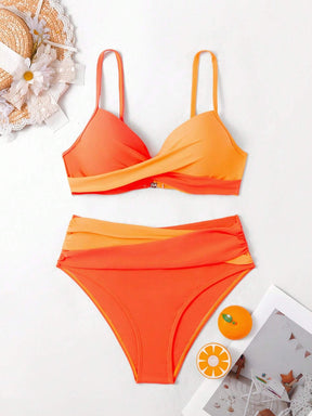 Biquíni Hot Pant Duo Coral & Tangerina