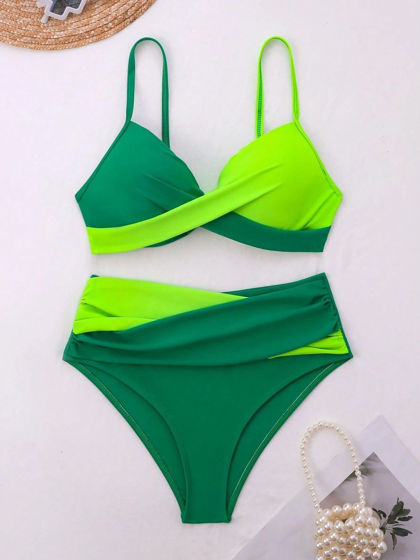 Biquíni Hot Pant Duo Verde & Limão