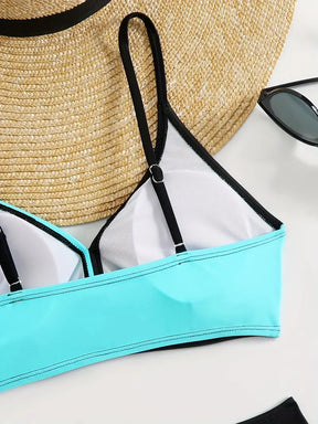 Biquíni Hot Pant Black & Turquesa