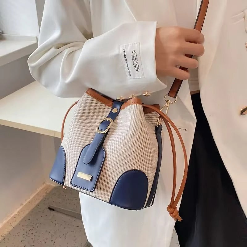 Bucket Bag Saybeleze Canvas Chic transversal azul