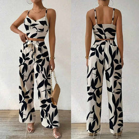 Conjunto Feminino Estampado Preto e Branco