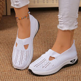 Tênis Slip On Feminino Air Knit Confort Branco
