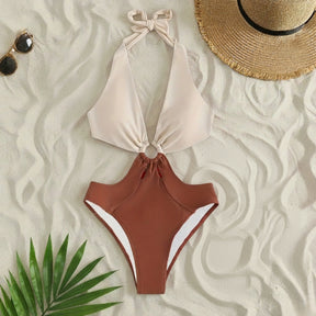 Maiô Bicolor Terra & Areia Lux