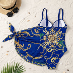 Maiô com Saída de Praia Luxo Mediterrâneo Royal & Gold