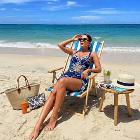 Maiô com Saída de Praia Luxo Mediterrâneo Royal & Gold