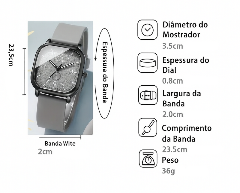 Relógio Feminino de Quartzo Irlandy