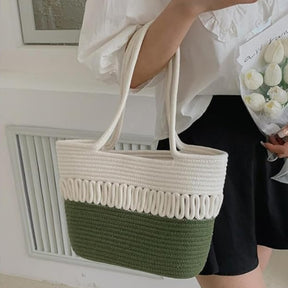 Bolsa Tote Riviera Corda Bicolor Saybeleze