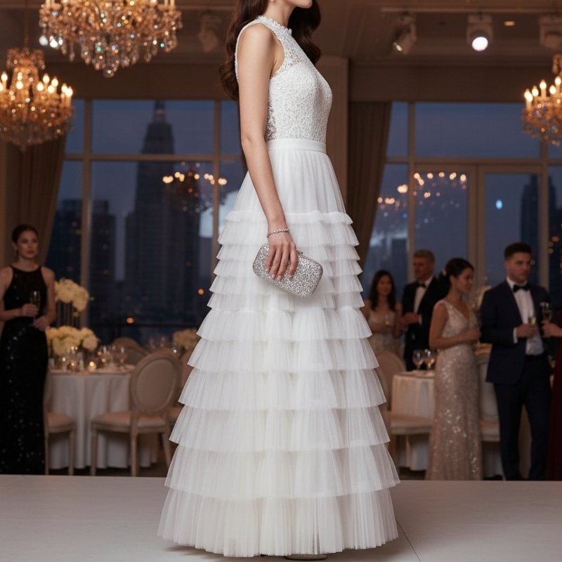 Saia Longa de Tule Branca - Delicadeza e Romantismo para Ocasiões Especiais