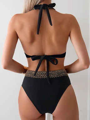 biquini preto forro duplo acabamento perfeito costas
