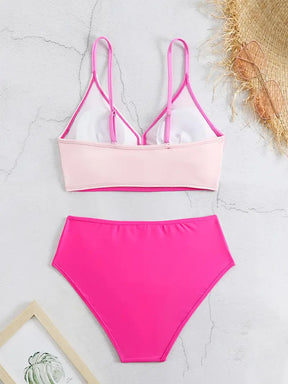 Biquíni Hot Pant Bicolor Pink Saybeleze