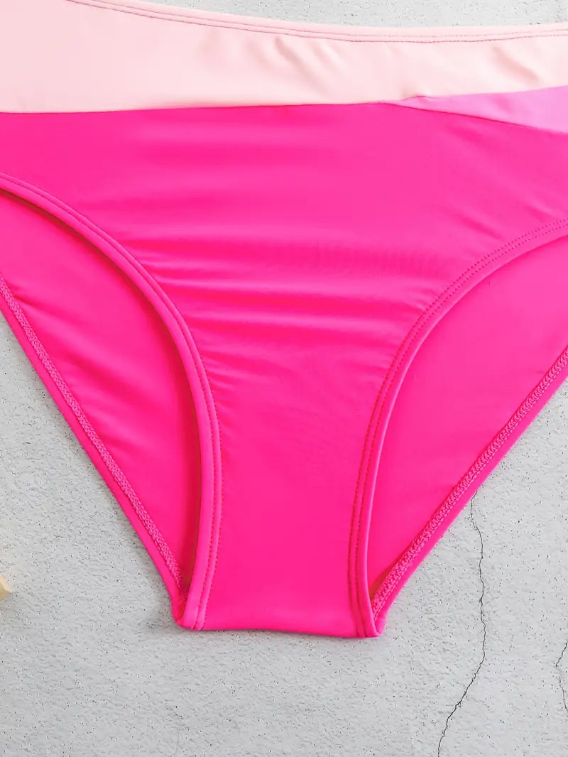 Biquíni Hot Pant Bicolor Pink Saybeleze