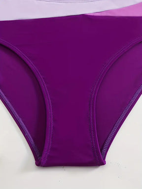 biquíni hot pant cintura alta Block Lilás