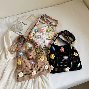 Bolsa Transversal Bohemian Retro Flores Coloridas