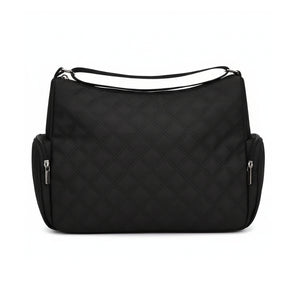 bolsa feminina preta de ombro pequena de costas