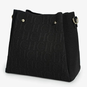 bolsa feminina média preto texturizada tamanho 22.5x25.5x13