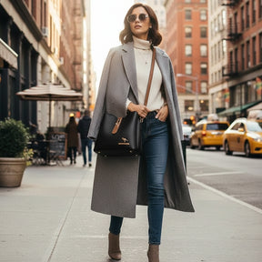 bolsa urban feminina com alça ajustavel e divisorias modelo