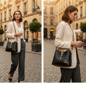 bolsa urban feminina com alça ajustavel e divisorias internas modelo