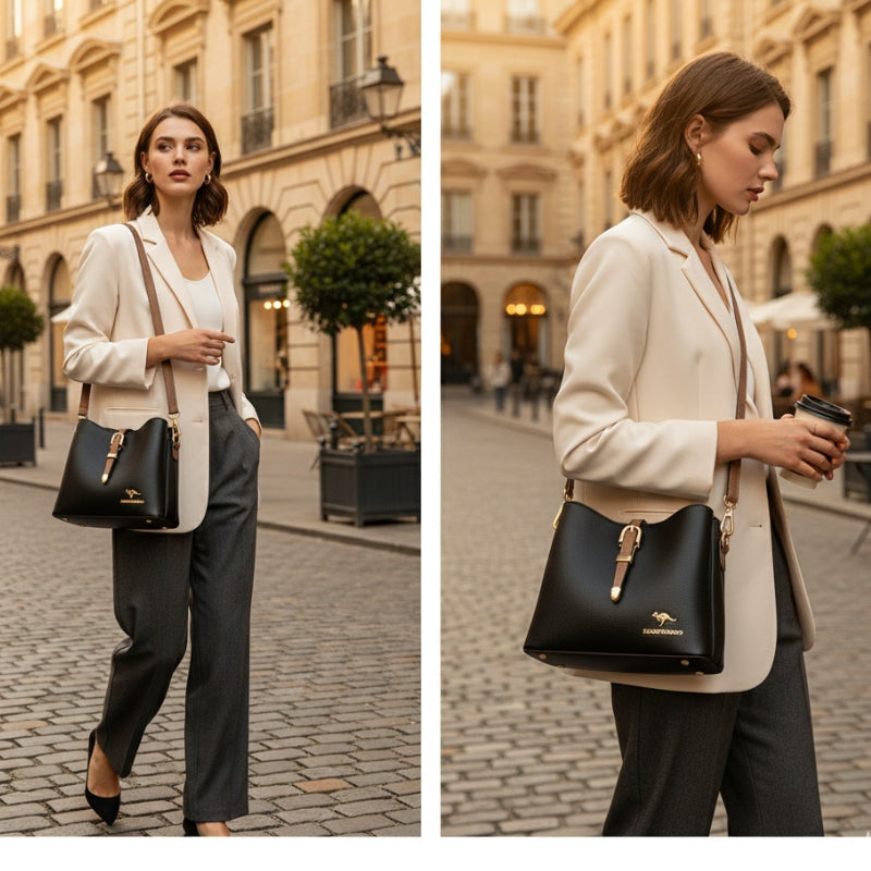 bolsa urban feminina com alça ajustavel e divisorias internas modelo