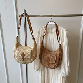 bolsa grande casual trama natural para viagens modelos