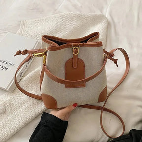 bucket bag saybeleze canvas chic marrom
