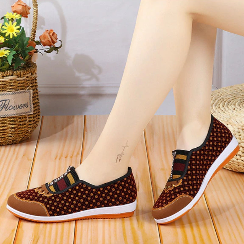 sapatilha feminina anatomica floral confortavel
