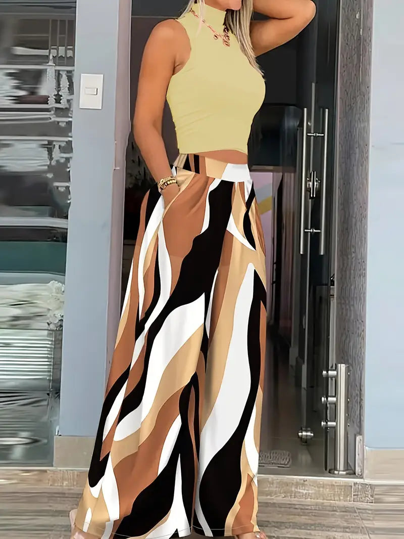 Conjunto Feminino Estampado Geométrico