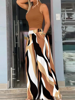 Conjunto Feminino Estampado Geométrico
