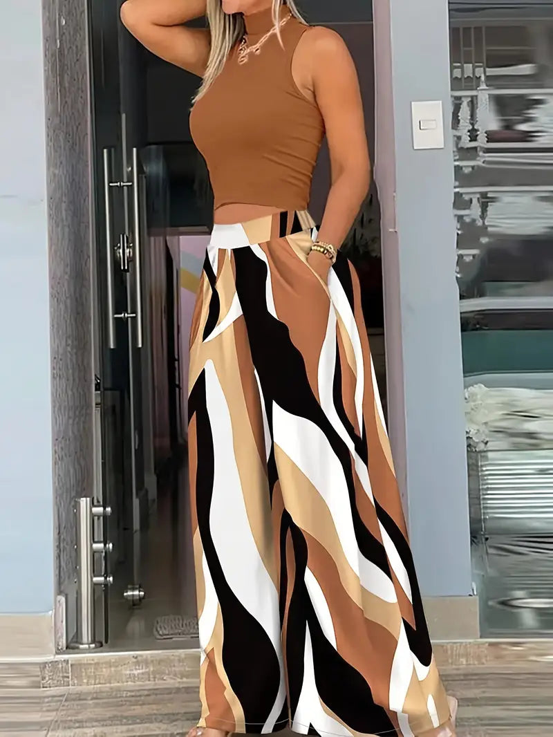 Conjunto Feminino Estampado Geométrico