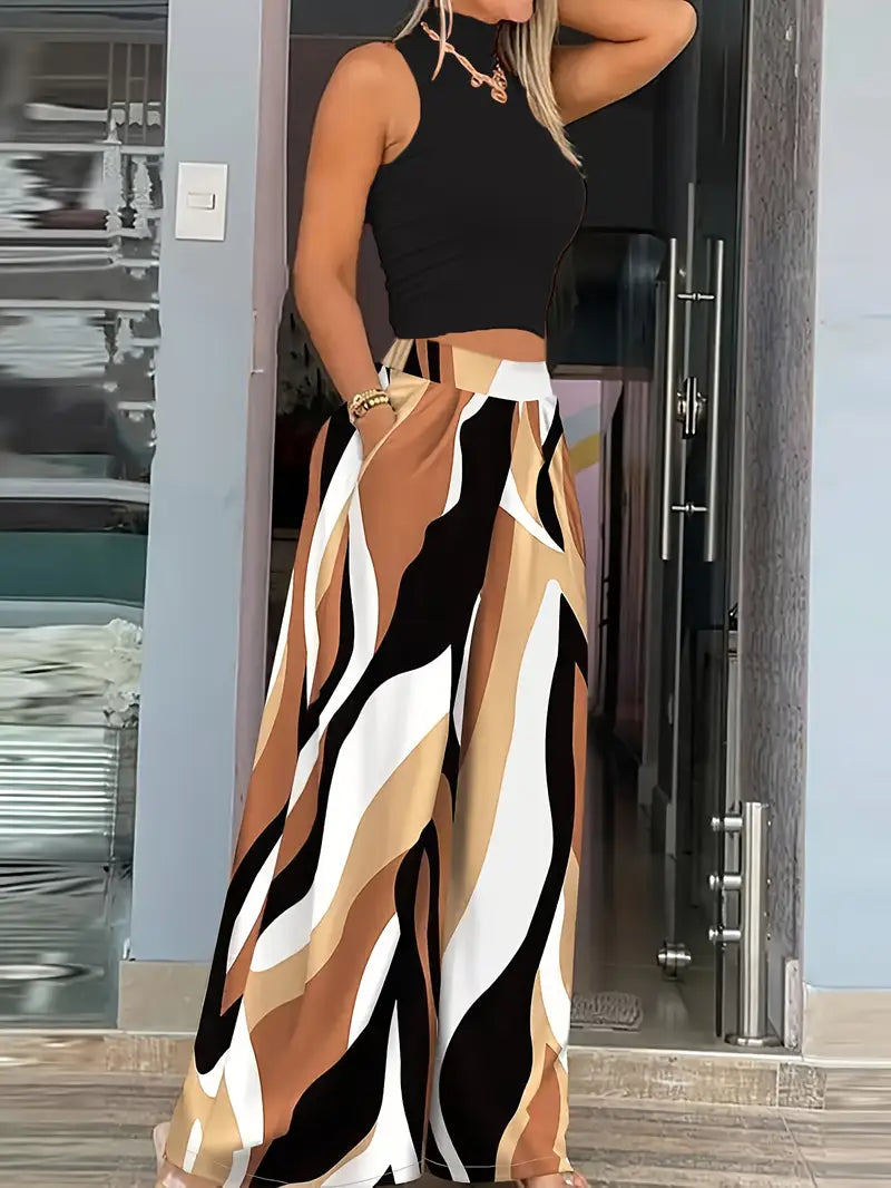 Conjunto Feminino Estampado Geométrico
