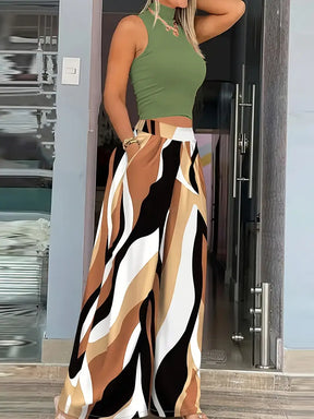 Conjunto Feminino Estampado Geométrico