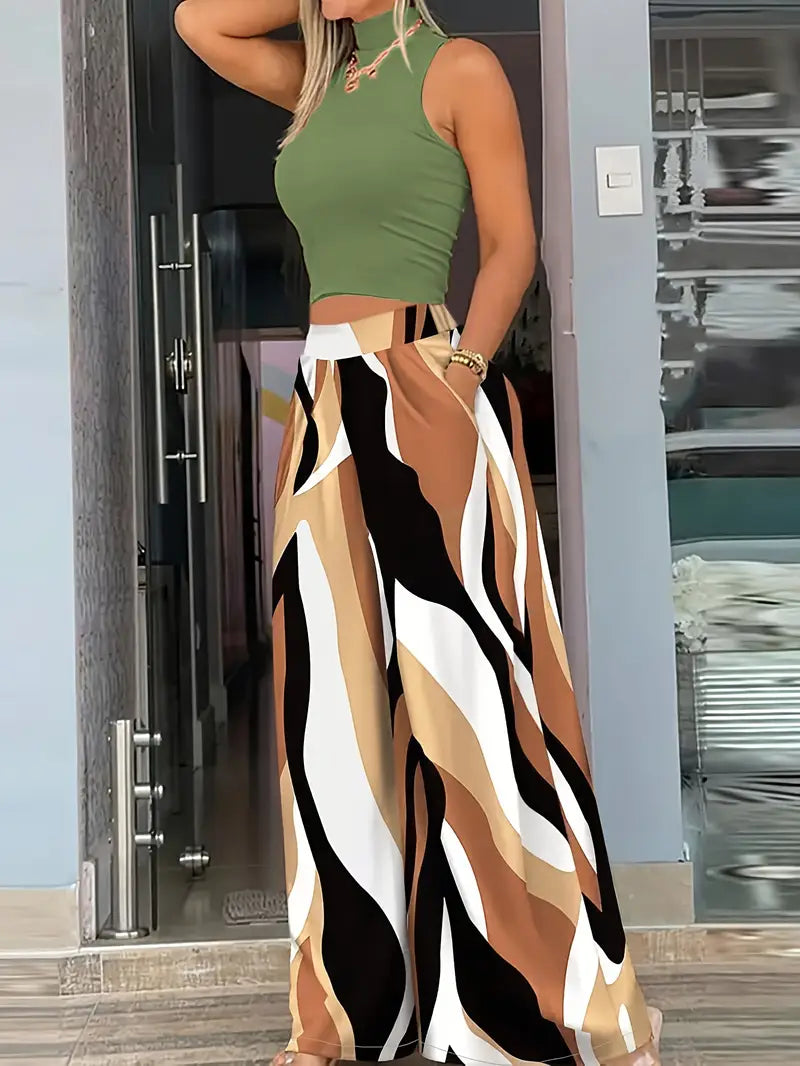 Conjunto Feminino Estampado Geométrico
