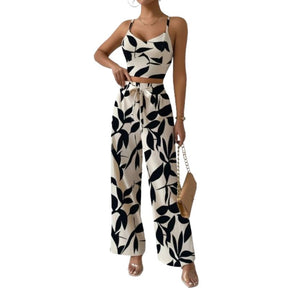 Conjunto Feminino Estampado Preto e Branco